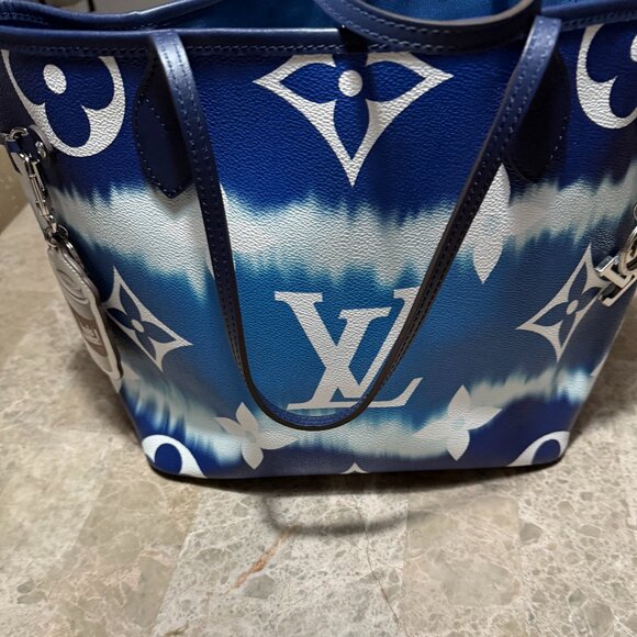AUTHENTIC LOUIS VUITTON Blue OMBRE NEVERFULL-RARE AND Very Good CONDITION - Picture 3 of 11